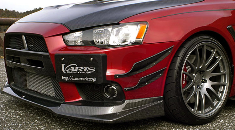 2008-2017 Mitsubishi Lancer Evolution EVO X VARIS Style Front Bumper Canards 4pcs