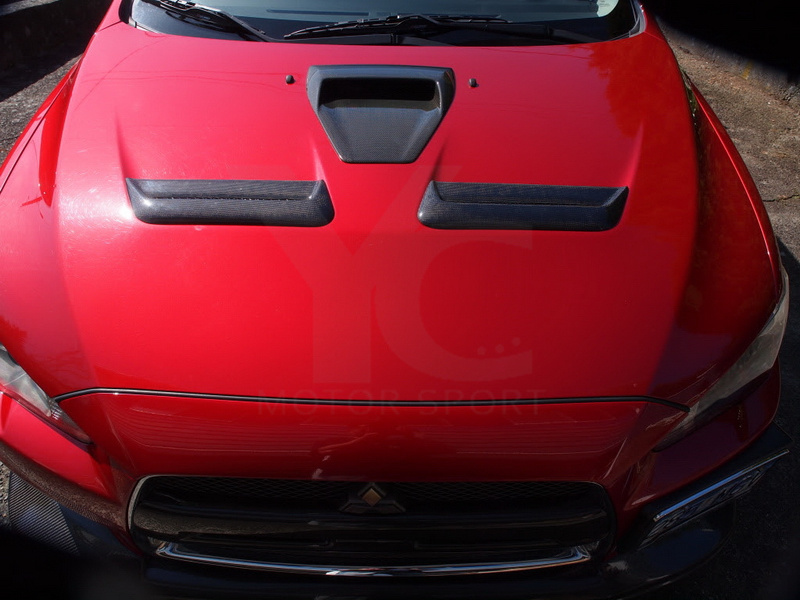 2008-2017 Mitsubishi Lancer Evolution EVO X Chargespeed Style Hood Vents