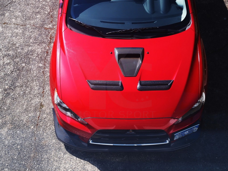 2008-2017 Mitsubishi Lancer Evolution EVO X Chargespeed Style Hood Vents