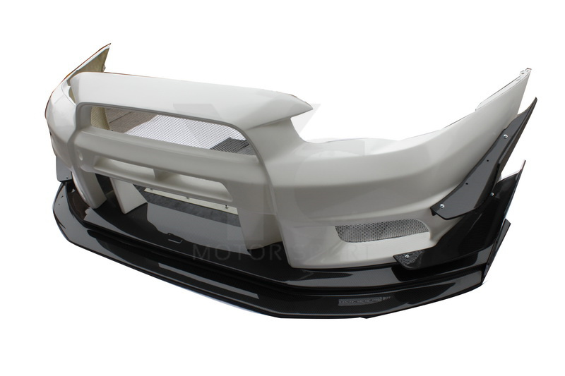 2008-2017 Mitsubishi Lancer Evolution X VARIS Wide Body Version Style Front Lip With Diffuser （9 Pcs）