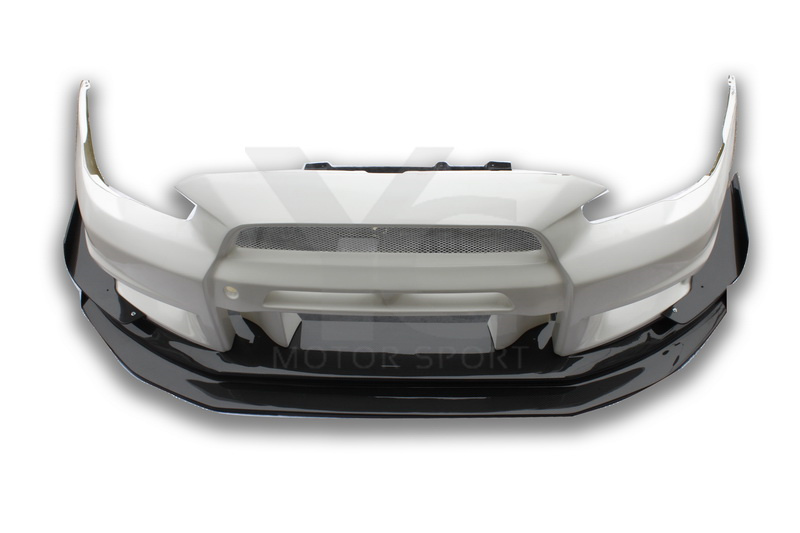 2008-2017 Mitsubishi Lancer Evolution X VARIS Wide Body Version Style Front Lip With Diffuser （9 Pcs）