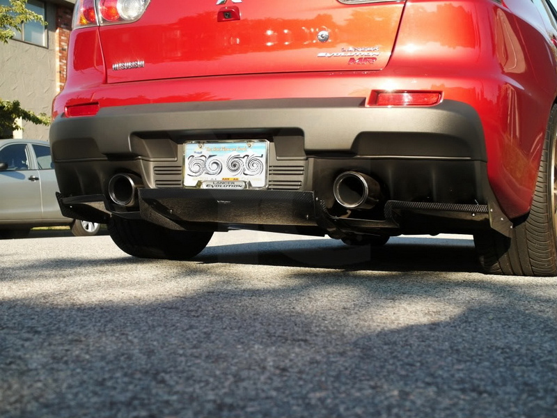 2008-2017 Mitsubishi Lancer Evolution X VARIS Collaboration AREO Style Rear Diffuser w/ Side Fins