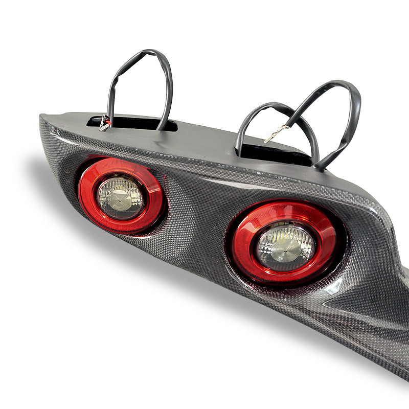 Mazda RX7 FD3S Carbon Fiber Rear Lamp Cover RE AM V2 Style Rear Lamp Cover w/ LED Lamp For 1992-2002 Mazda RX7 FD3S