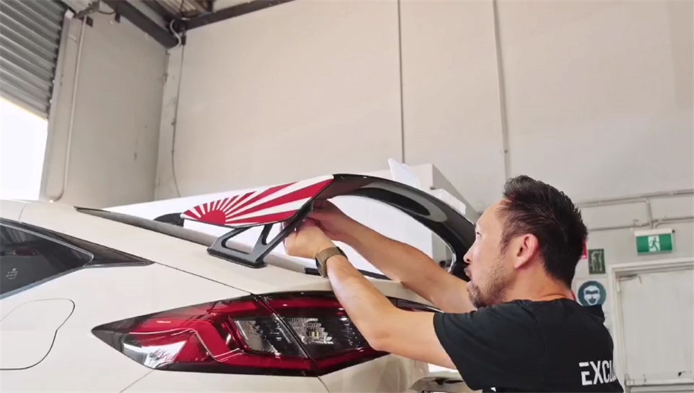 Mod*ul Option Style Dry Carbon Fiber Rear Wing Blade For 2022-2025 Honda Civic FL5 Type-R