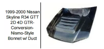 Nissan Skyline R34 GTT Ztune Style Carbon Fiber Body Kit 