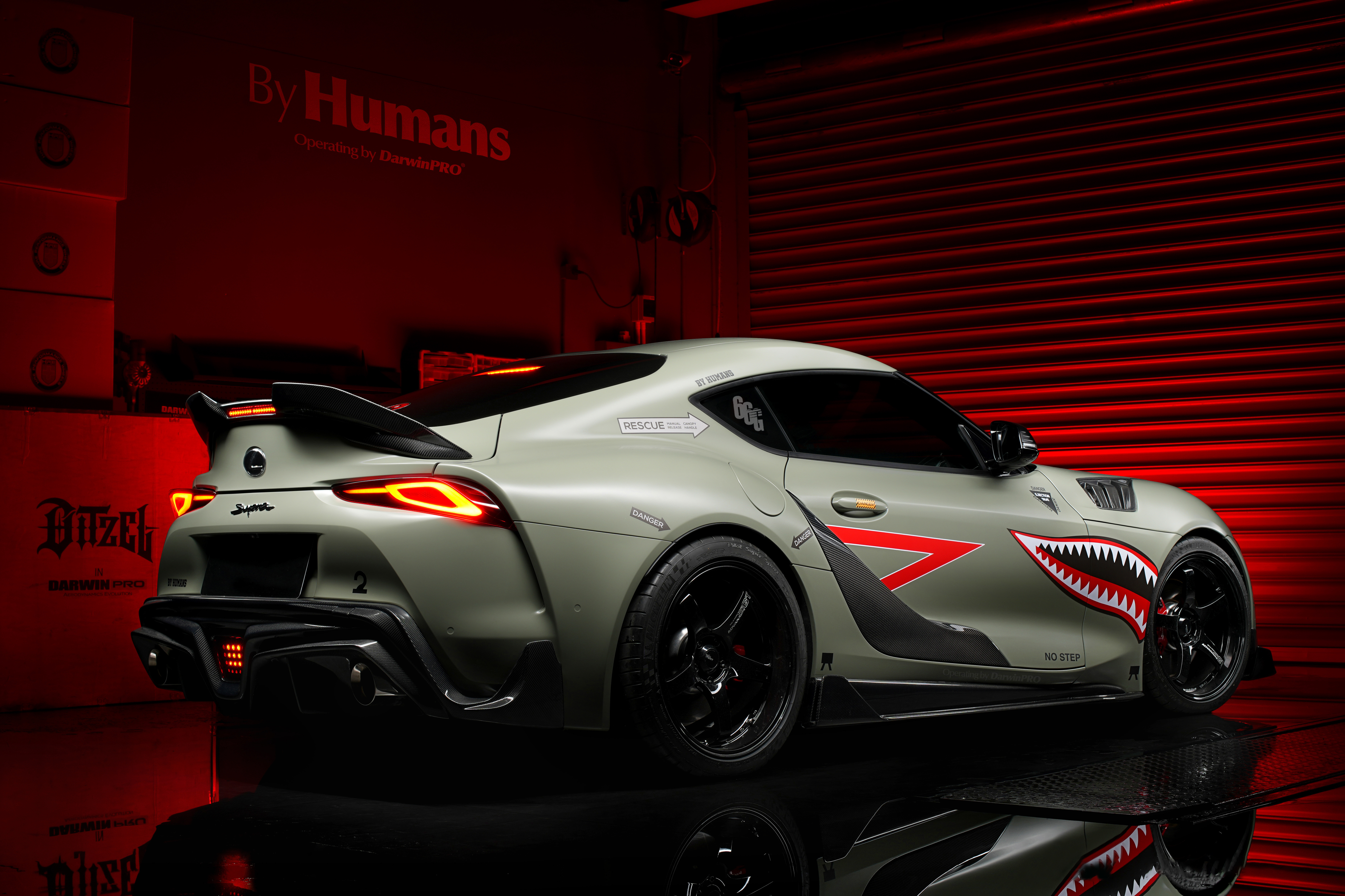 Carbon Fiber BK Style Rear Diffuser Body Kit For 2019-2025 Toyota GR Supra MK V A90 A91 Rear Diffuser
