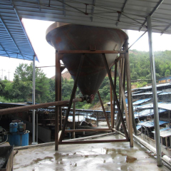 Dividing mud bucket