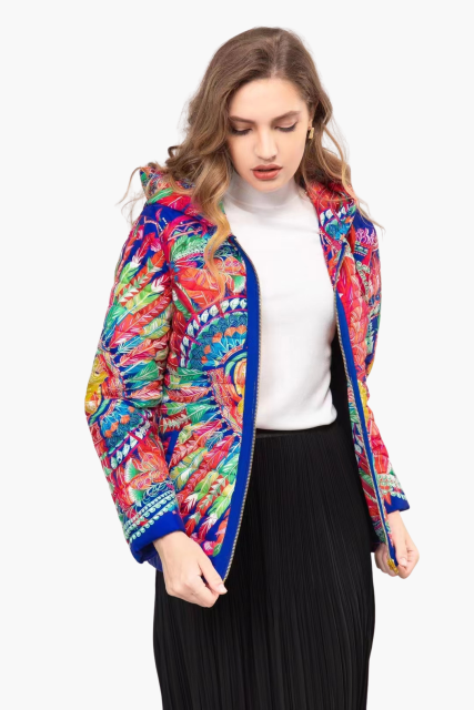 Women’s Custom Printed Padded Jacket Manufacturer - LAN-APPAREL