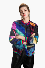 Multicolor Padded Bomber Jacket – Custom Jacket Manufacturers