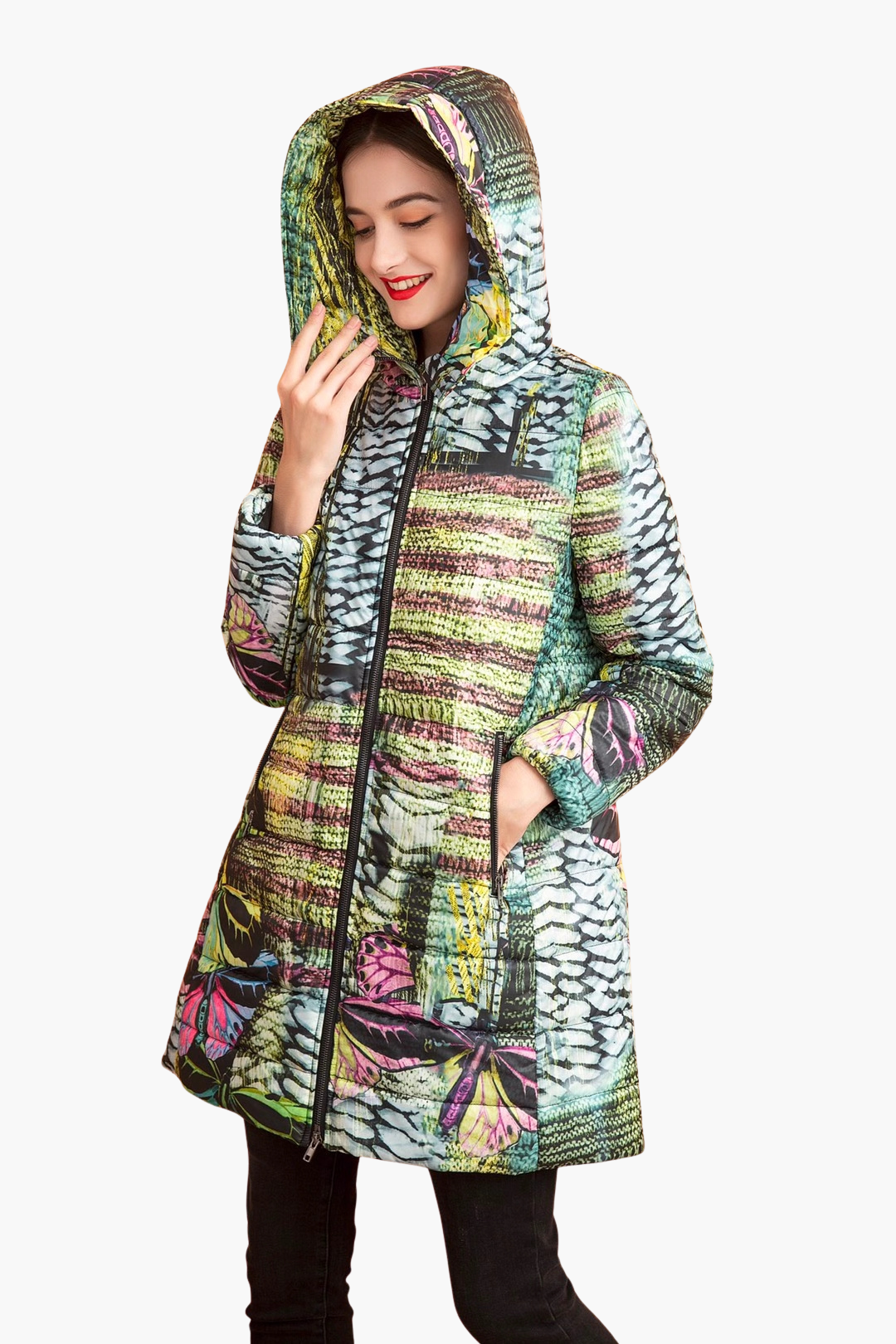 Women’s Custom Printed Padded Jacket - LAN-APPAREL