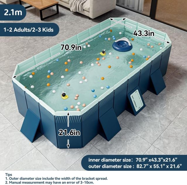 Family-Friendly Portable Foldable Swimming Pool Inflatable-Free Design ...