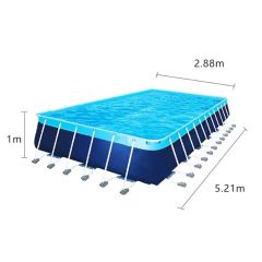 5m Outdoor PVC Swimming Pool Rectangular Steel Frame Foldable Pool for Amusement Park Use,Aftersea