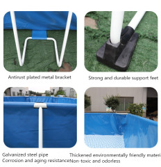 5m Outdoor PVC Swimming Pool Rectangular Steel Frame Foldable Pool for Amusement Park Use,Aftersea