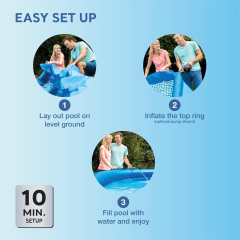 Family Kids Above Ground Round PVC Inflatable Swimming Pool,Aftersea