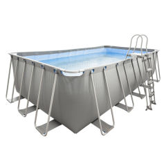 Customizable Rectangle Metal Frame Above Ground Swimming Pool for Water Parks,Aftersea