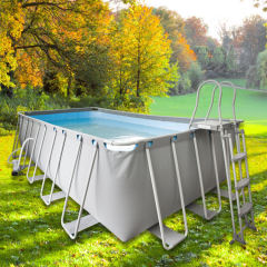 Customizable Rectangle Metal Frame Above Ground Swimming Pool for Water Parks,Aftersea