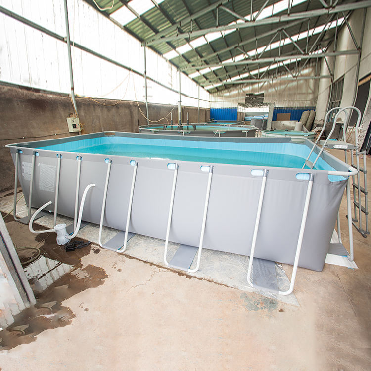 Customizable Rectangle Metal Frame Above Ground Swimming Pool for Water Parks,Aftersea