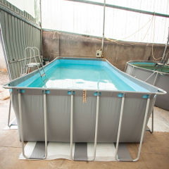 Customizable Rectangle Metal Frame Above Ground Swimming Pool for Water Parks,Aftersea