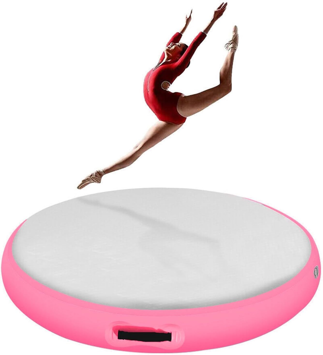 Inflatable Gymnastic Air Roller Spot Mat for Tumbling Exercise and Yoga Training Round Shape,Aftersea