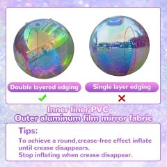 Double-Layer PVC Inflatable Mirror Ball for Decorative Outdoor and Indoor Use,Aftersea