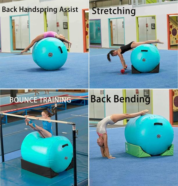 Portable Gymnastics Air Barrel Trainer for Kids Waterproof Tumbling Roller Back Handspring Custom Logo for Fitness,Aftersea
