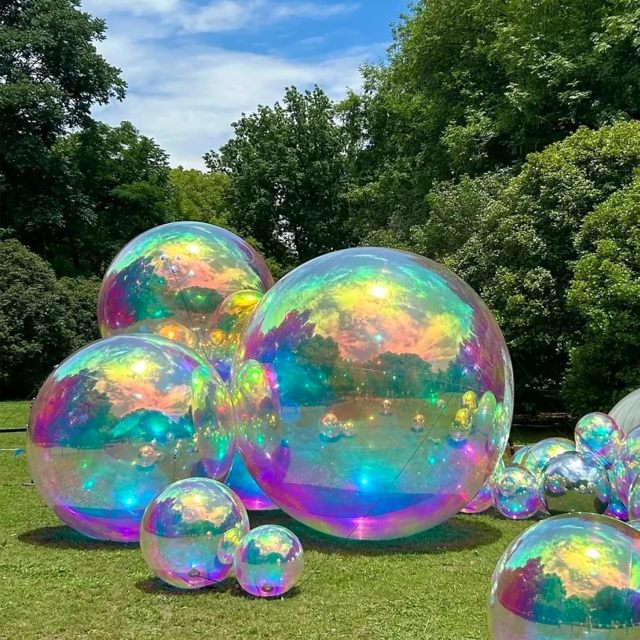 Double-Layer PVC Inflatable Mirror Ball for Decorative Outdoor and Indoor Use,Aftersea