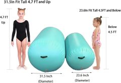 Portable Gymnastics Air Barrel Trainer for Kids Waterproof Tumbling Roller Back Handspring Custom Logo for Fitness,Aftersea