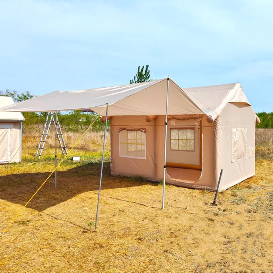 Inflatable Oxford Cloth Family Tent for Outdoor Wild Camping House for 2-8 People,Aftersea