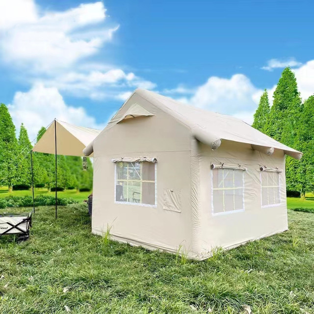Inflatable Oxford Cloth Family Tent for Outdoor Wild Camping House for 2-8 People,Aftersea