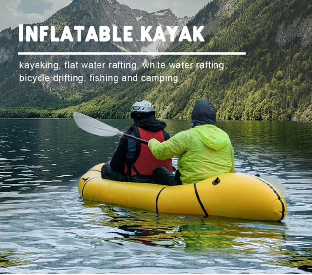 Lightweight Inflatable Water Kayak Boat 2 Adult Persons for Rowing Adventures,Aftersea