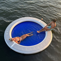 Round Portable Inflatable Water Hammock Floating Dock Platform for Water Amusement Facilities,Aftersea