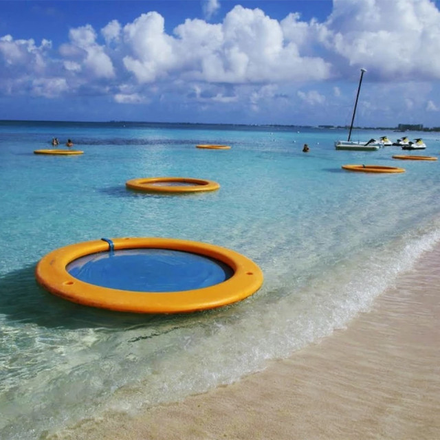 Round Portable Inflatable Water Hammock Floating Dock Platform for Water Amusement Facilities,Aftersea