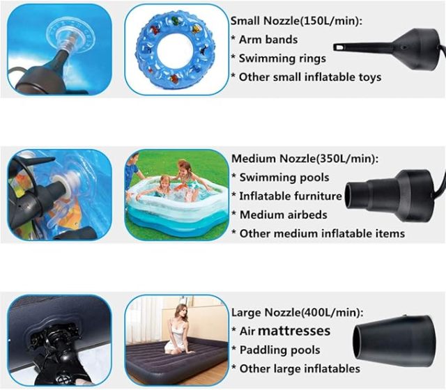 Portable 130W High-Efficiency Electric Air Pump for Inflatables and Inflate Devices,Aftersea