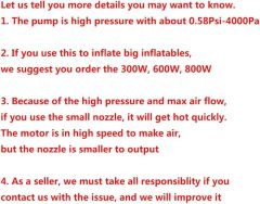 Portable 130W High-Efficiency Electric Air Pump for Inflatables and Inflate Devices,Aftersea