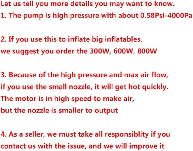 Portable 130W High-Efficiency Electric Air Pump for Inflatables and Inflate Devices,Aftersea