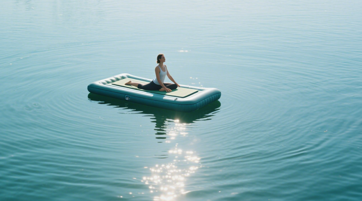 air track mat in water use