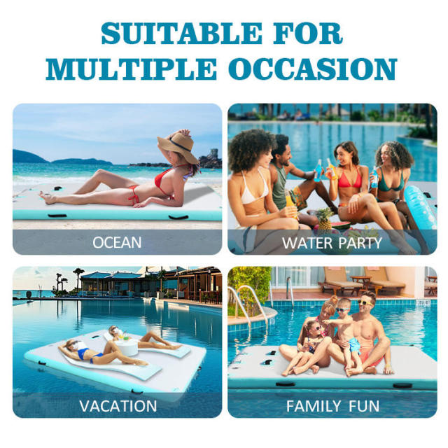 Square Custom Inflatable Floating Dock Platform with Ladder for Marine Construction Brand Partners,Aftersea