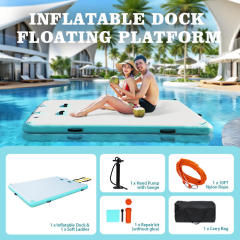 Square Custom Inflatable Floating Dock Platform with Ladder for Marine Construction Brand Partners,Aftersea