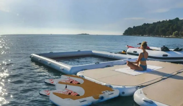 Commercial-Grade Inflatable Docks and Lounger for Jetski & Yacht Fleets Motor Boat Station,Aftersea