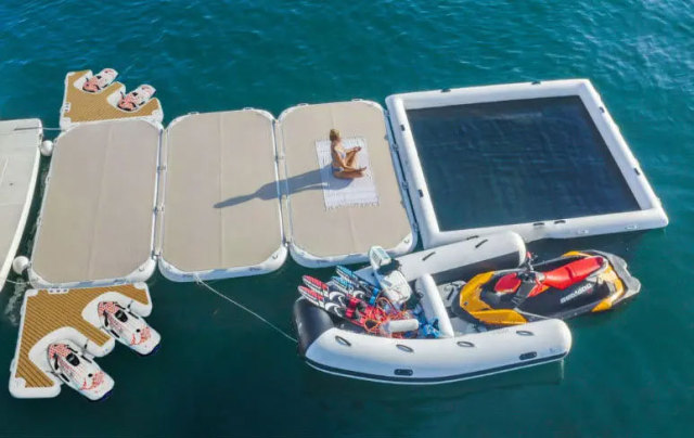 Commercial-Grade Inflatable Docks and Lounger for Jetski & Yacht Fleets Motor Boat Station,Aftersea