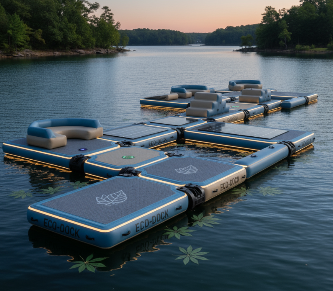 Futuristic smart heavy duty inflatable dock for luxury resorts