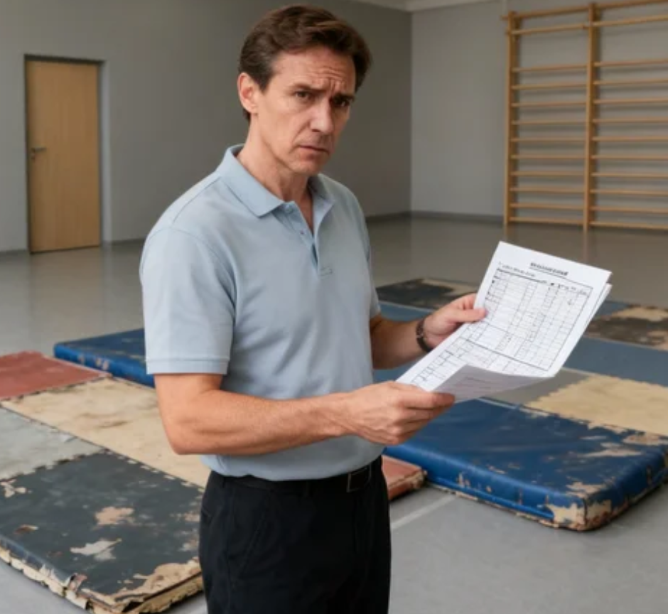 Club owner evaluating budget constraints versus gymnastics air mat quality requirements