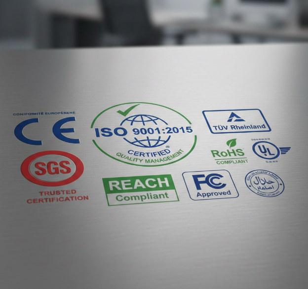 Certifications like ISO, CE, SGS, and RoHS ensuring quality and safety for inflatable gymnastics mats.