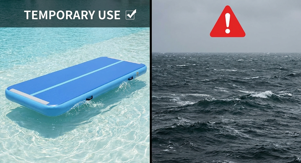Can air tracks be used in pools or water safely