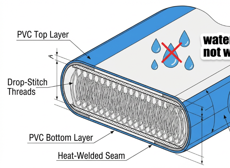 Water resistance of air track mats and care after getting wet