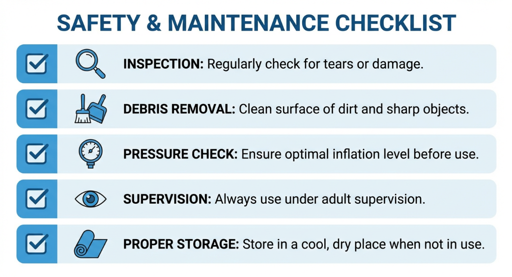 Air track safety tips for all surfaces and environments