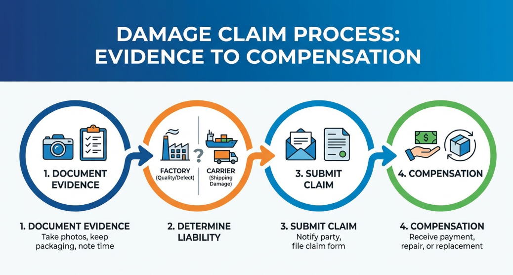 compensation claim process for damaged imports
