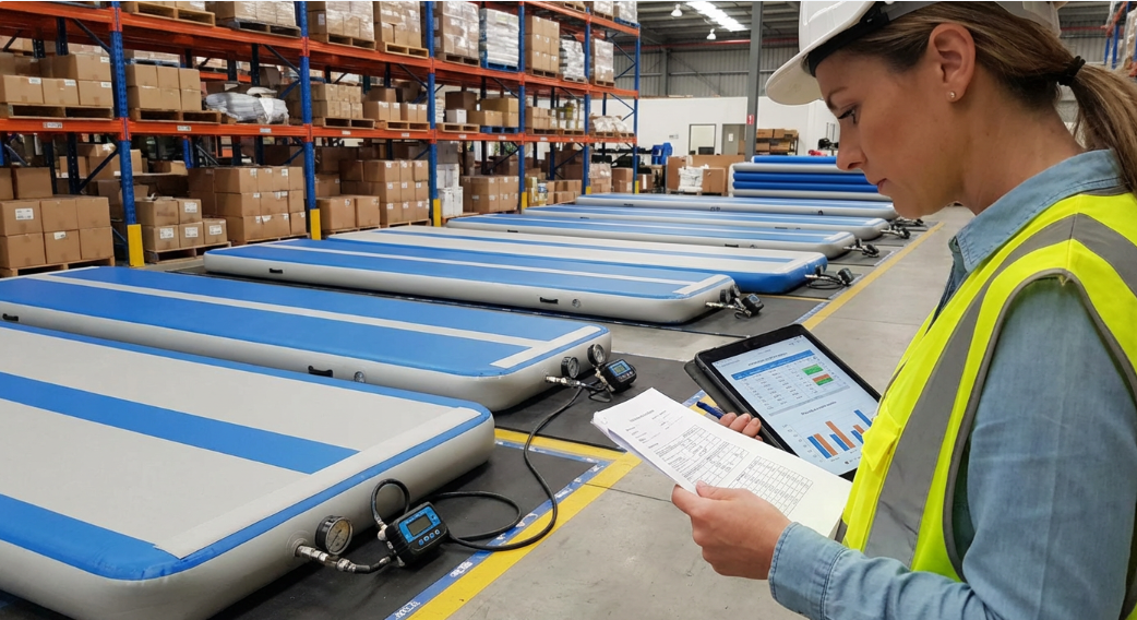 pre-shipment inspection for inflatable mats