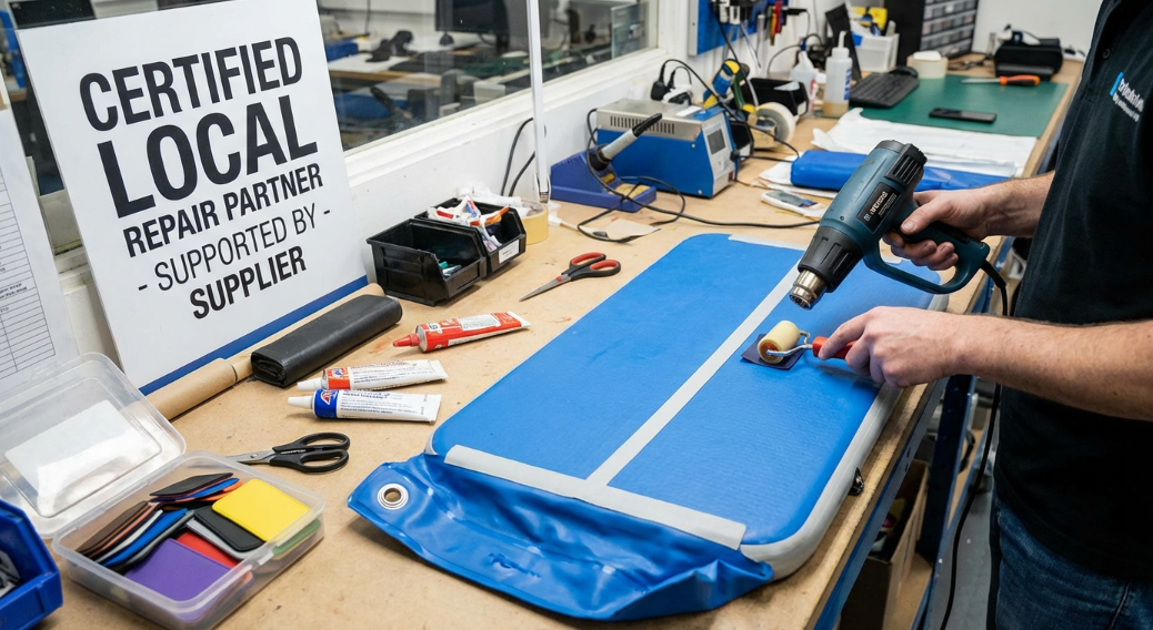 repairing inflatable gymnastics mats