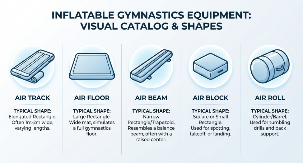 types of inflatable gymnastics mats china